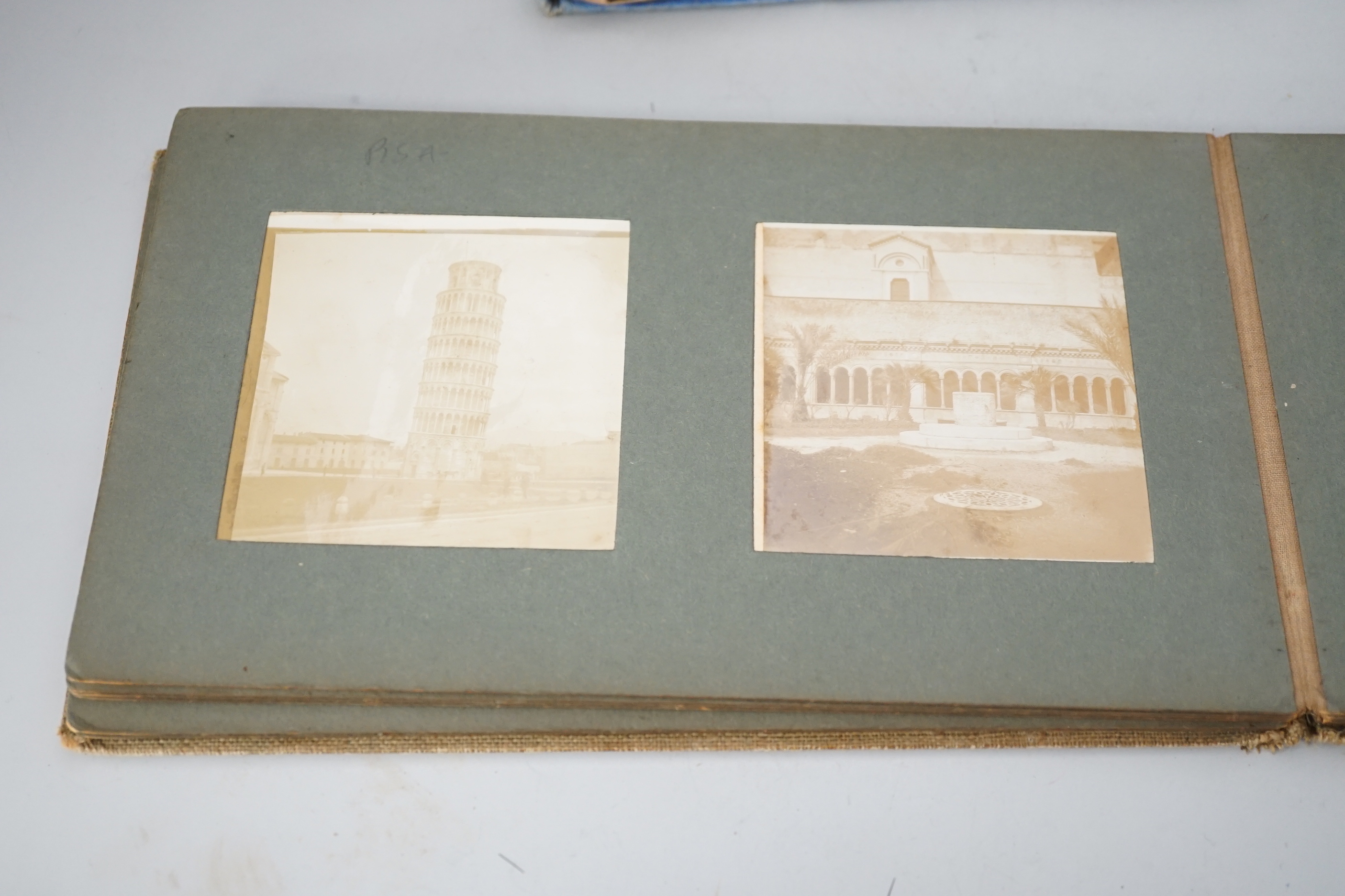 A 19th century watercolour album together with various scrap albums etc